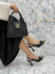 chnnal heels shoes bag set