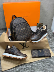 Shoe bag set with LV logo on the side
