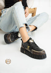 LV high soled shoes