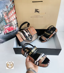 burbary sandal and bag set