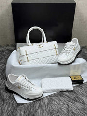 chanal sneaker bag set