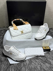 chanal sneaker bag set