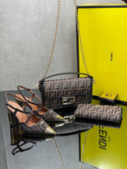fnd new high heels shoes bag set