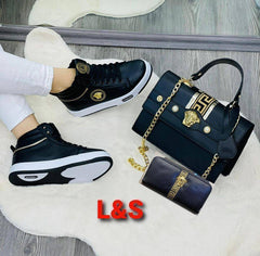 boot style shoes and bag set
