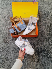 LV white shoes and bag set