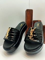 YSL high-soled slippers