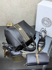 new high heels shoes bag set