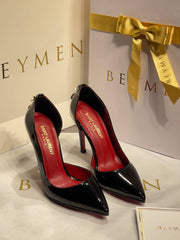 YSL leather bottom red heeled shoes