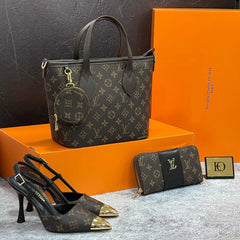 New season pointed lv heeled shoe sets