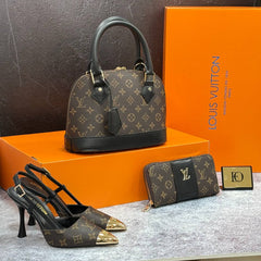 New season pointed lv heeled shoe sets