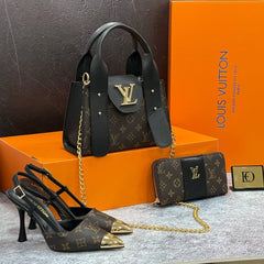 New season pointed lv heeled shoe sets