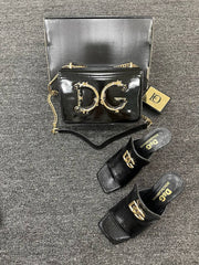 D G new season high heels shoes bag set
