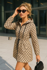 Hooded Trench – Printed Lining