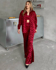 Nightgown style Fabric: 3-Piece Set