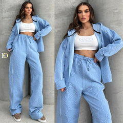 GG Fabric Imported Compact Brushed Fabric 3-Piece Sports Set