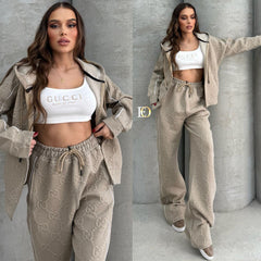 GG Fabric Imported Compact Brushed Fabric 3-Piece Sports Set