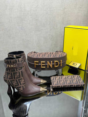 fenidi new season pointed heel boots and bag set