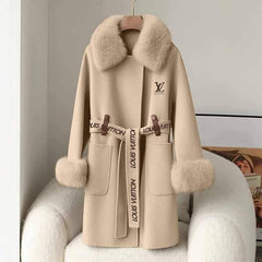 LV Fur Lined Cashmere coat
