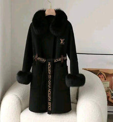 LV Fur Lined Cashmere coat