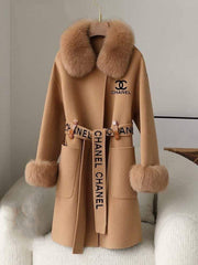 Chanal Fur Lined Cashmere coat