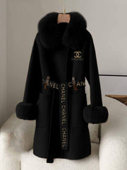 Chanal Fur Lined Cashmere coat
