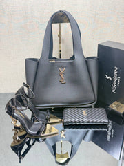 YSL new high heels shoes bag sets