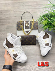 LV boot style shoe bag set