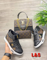 LV boot style shoe bag set