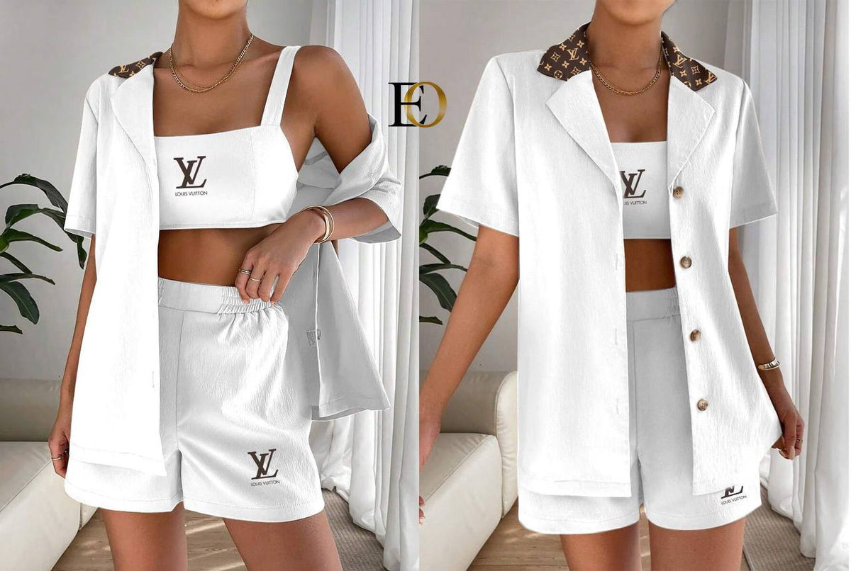 LV vest shorts set