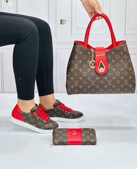 New season women's LV patterned shoe bag set