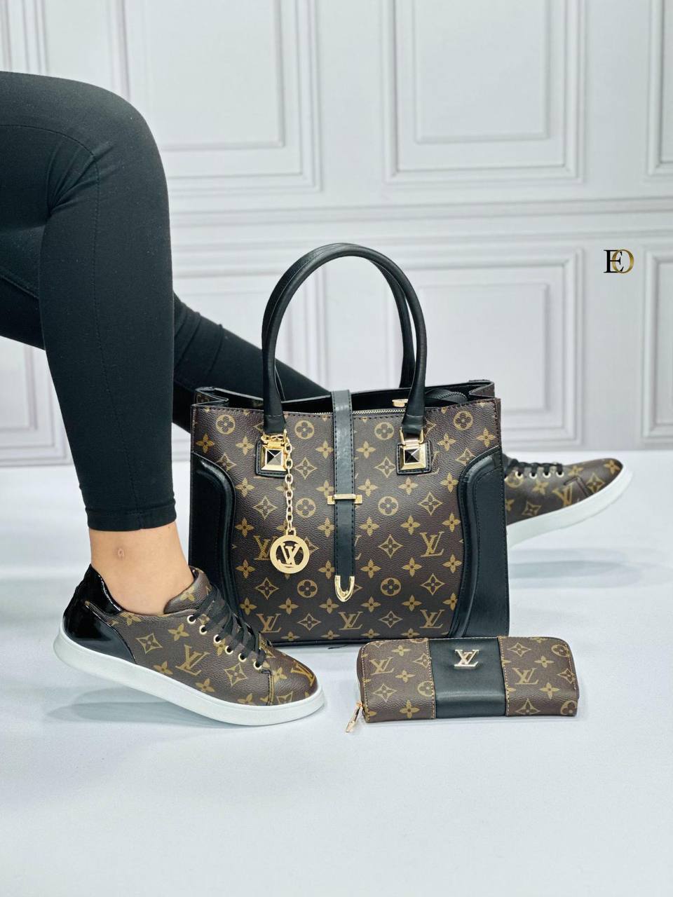 New season women's LV patterned shoe bag set