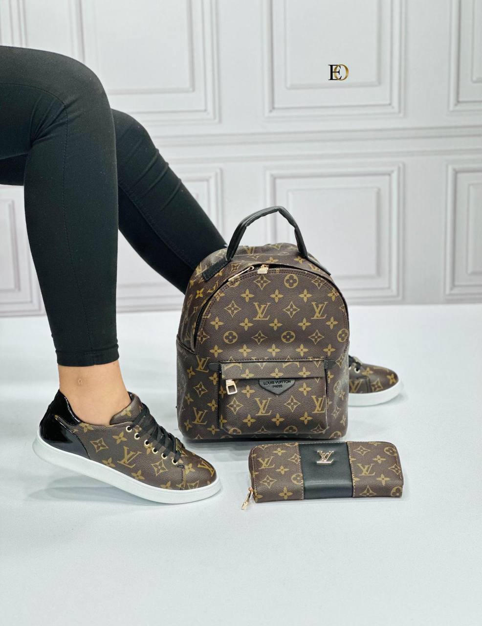 New season women's LV patterned shoe bag set