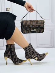 Fenidi new season heeled boots bag set