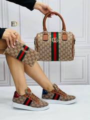 GG patterned shoe bag set