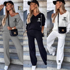 Winter outdoor tracksuit 2-piece knitwear suit