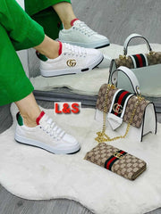 New GG patterned women's shoes bag set