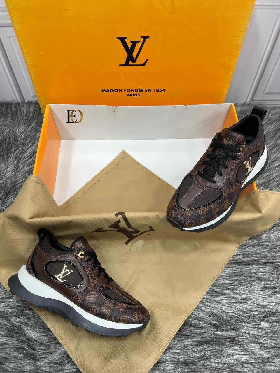 New shoes with LV pattern