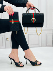 GG new season high heels shoes bag sets