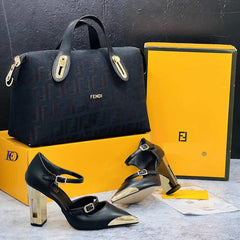 fnd new season high heels shoes bag set