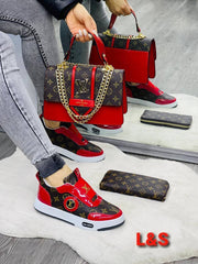 LV patterned shoe bag sets