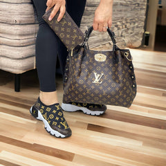 LV patterned shoe bag sets