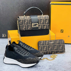 fnd flat shoes and bag set