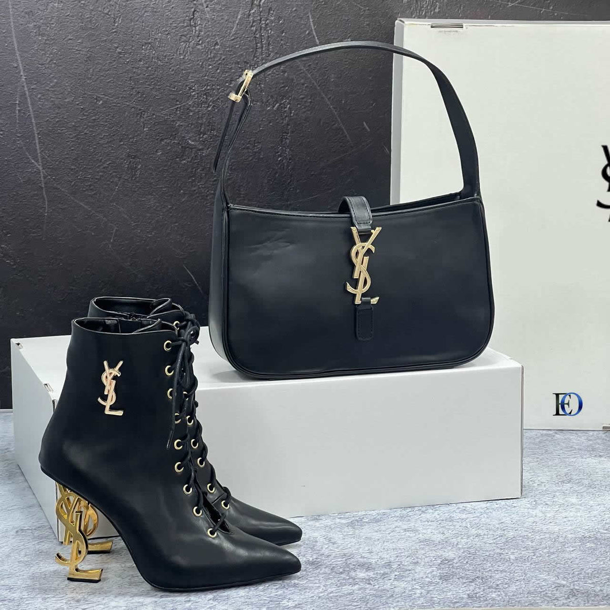 YSL new season black boots set