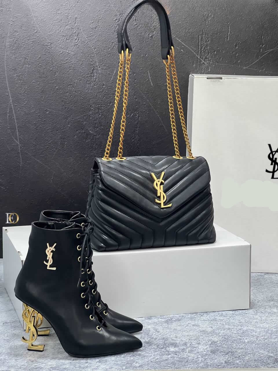 YSL new season black boots set