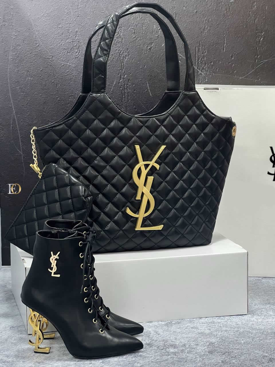 YSL new season black boots set