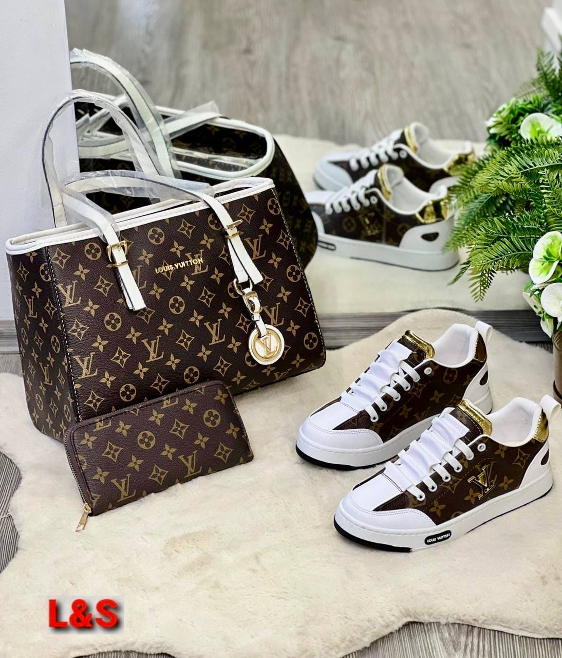 New lv shoe bag set