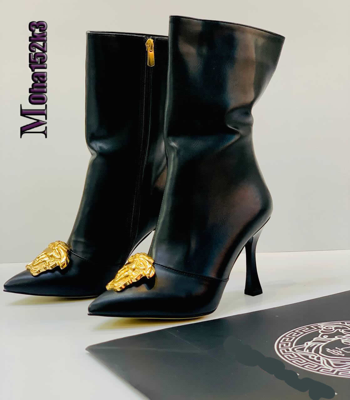 Varsaca black high heel boots