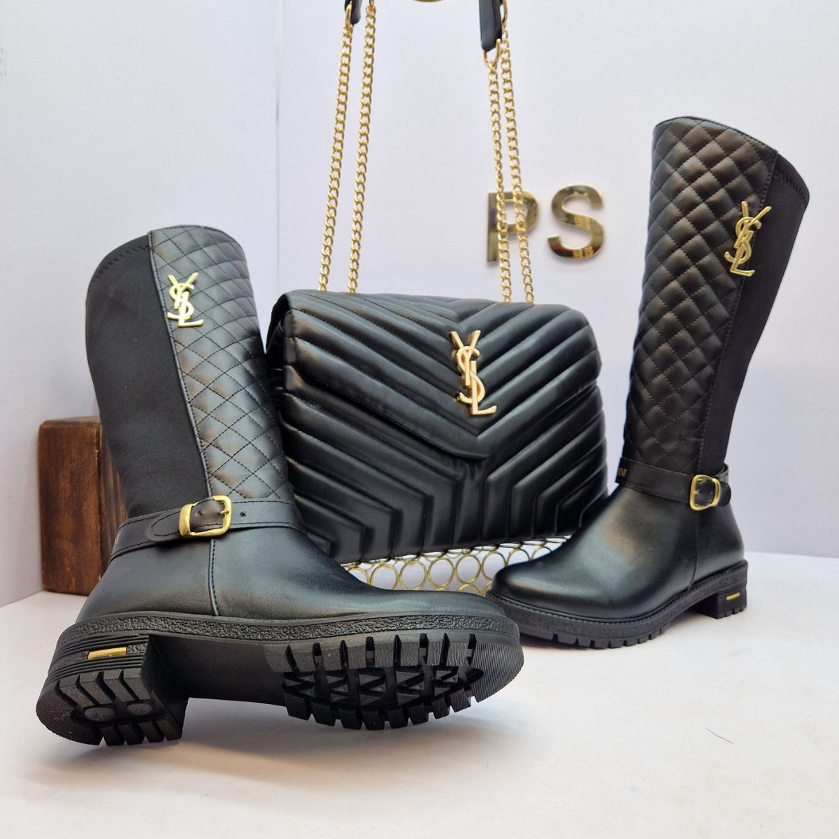 New season ysl long boots set