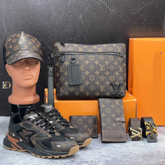 LV men's shoes bag whole set