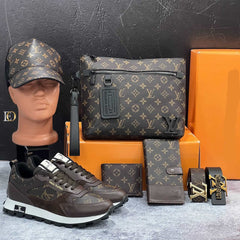 LV men's shoes bag whole set